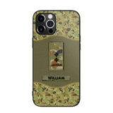 Personalized Australian Veterans/Soldier Camo Phone Case Printed 22OCT-HY05