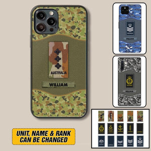 Personalized Australian Veterans/Soldier Camo Phone Case Printed 22OCT-HY05