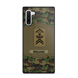 Personalized Swiss Veterans/Soldier Camo Phone Case Printed 22OCT-HY05