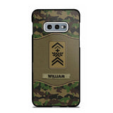 Personalized Swiss Veterans/Soldier Camo Phone Case Printed 22OCT-HY05