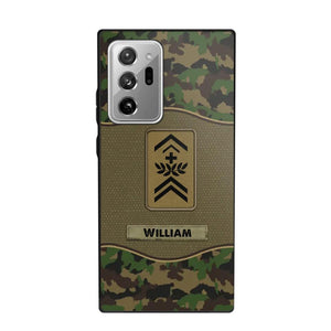 Personalized Swiss Veterans/Soldier Camo Phone Case Printed 22OCT-HY05