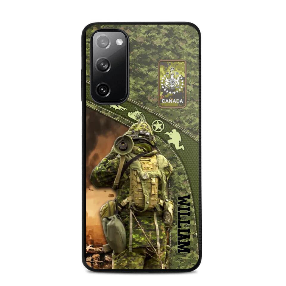 Personalized Canadian Veterans/Soldier Camo Phone Case Printed 22OCT-HQ05