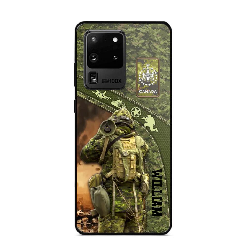 Personalized Canadian Veterans/Soldier Camo Phone Case Printed 22OCT-HQ05