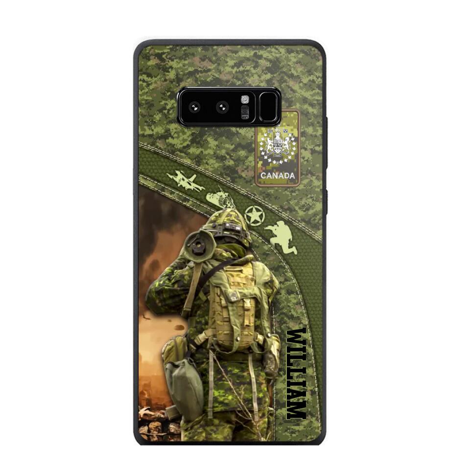 Personalized Canadian Veterans/Soldier Camo Phone Case Printed 22OCT-HQ05