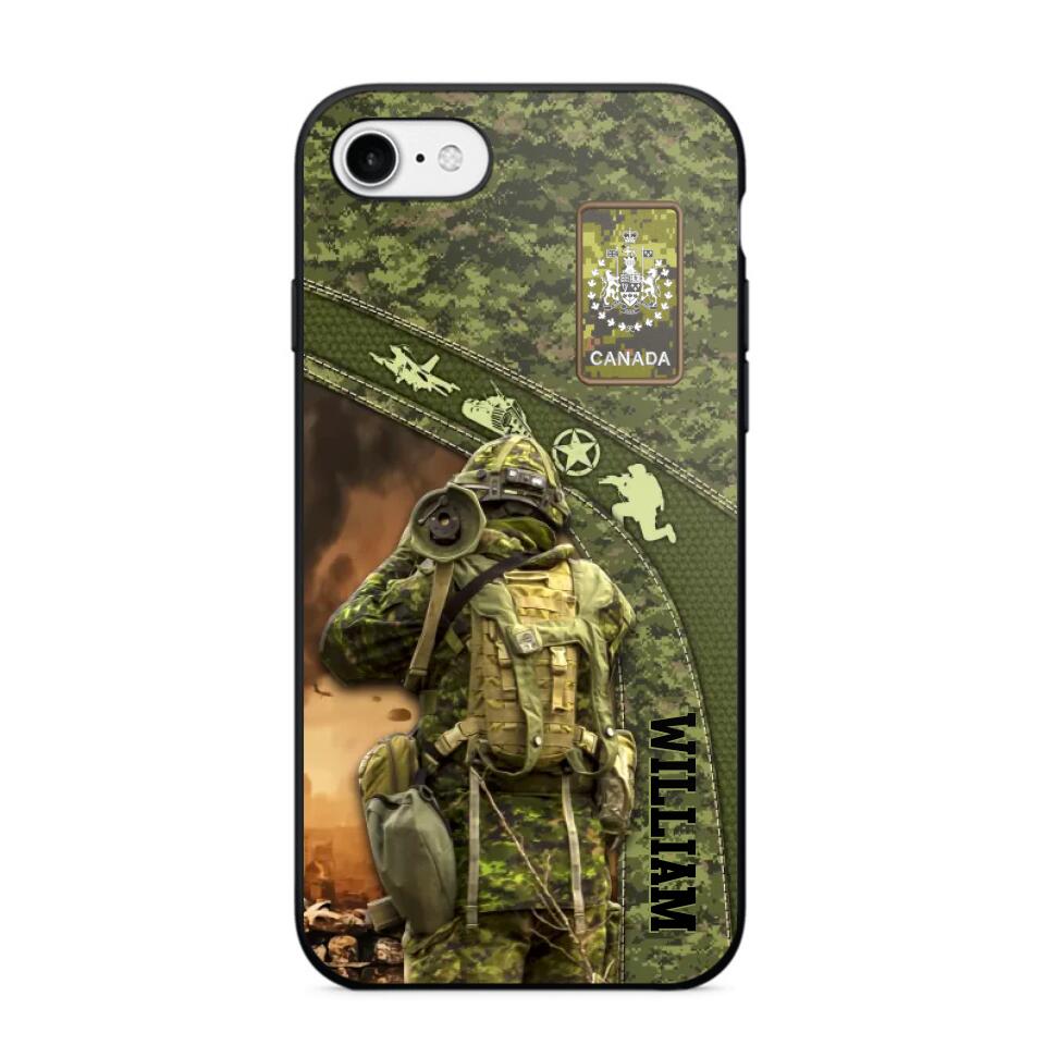 Personalized Canadian Veterans/Soldier Camo Phone Case Printed 22OCT-HQ05