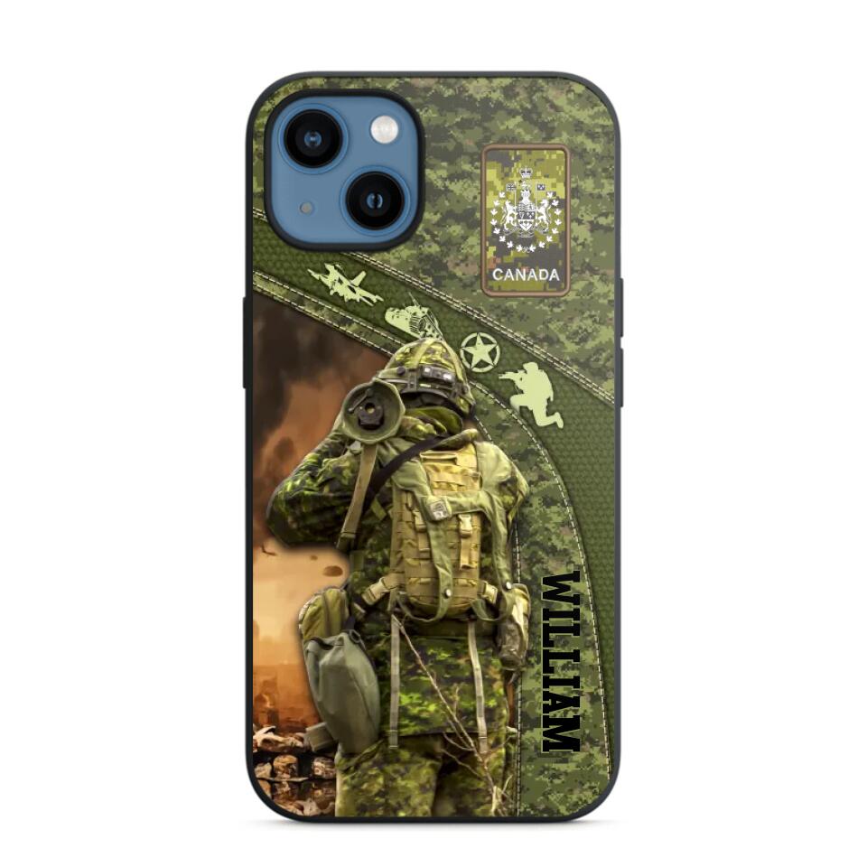 Personalized Canadian Veterans/Soldier Camo Phone Case Printed 22OCT-HQ05