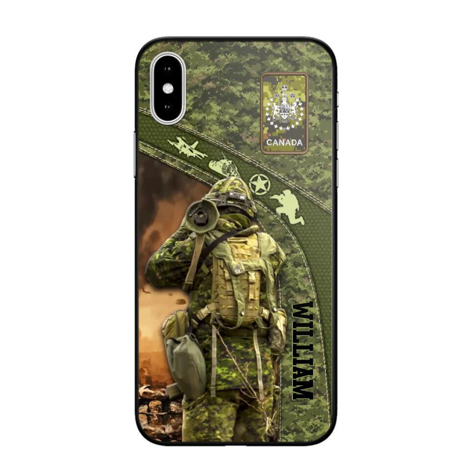 Personalized Canadian Veterans/Soldier Camo Phone Case Printed 22OCT-HQ05