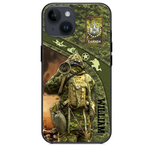 Personalized Canadian Veterans/Soldier Camo Phone Case Printed 22OCT-HQ05