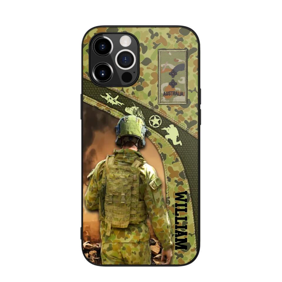 Personalized Australian Veterans/Soldier Camo Phone Case Printed 22OCT-HQ05