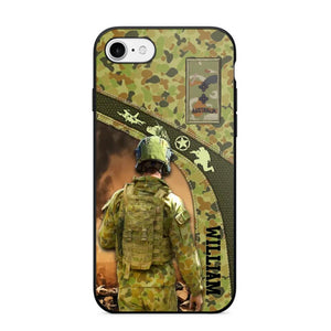 Personalized Australian Veterans/Soldier Camo Phone Case Printed 22OCT-HQ05