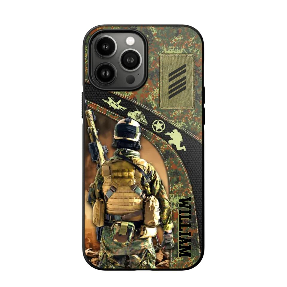 Personalized German Veterans/Soldier Camo Phone Case Printed 22OCT-HQ05