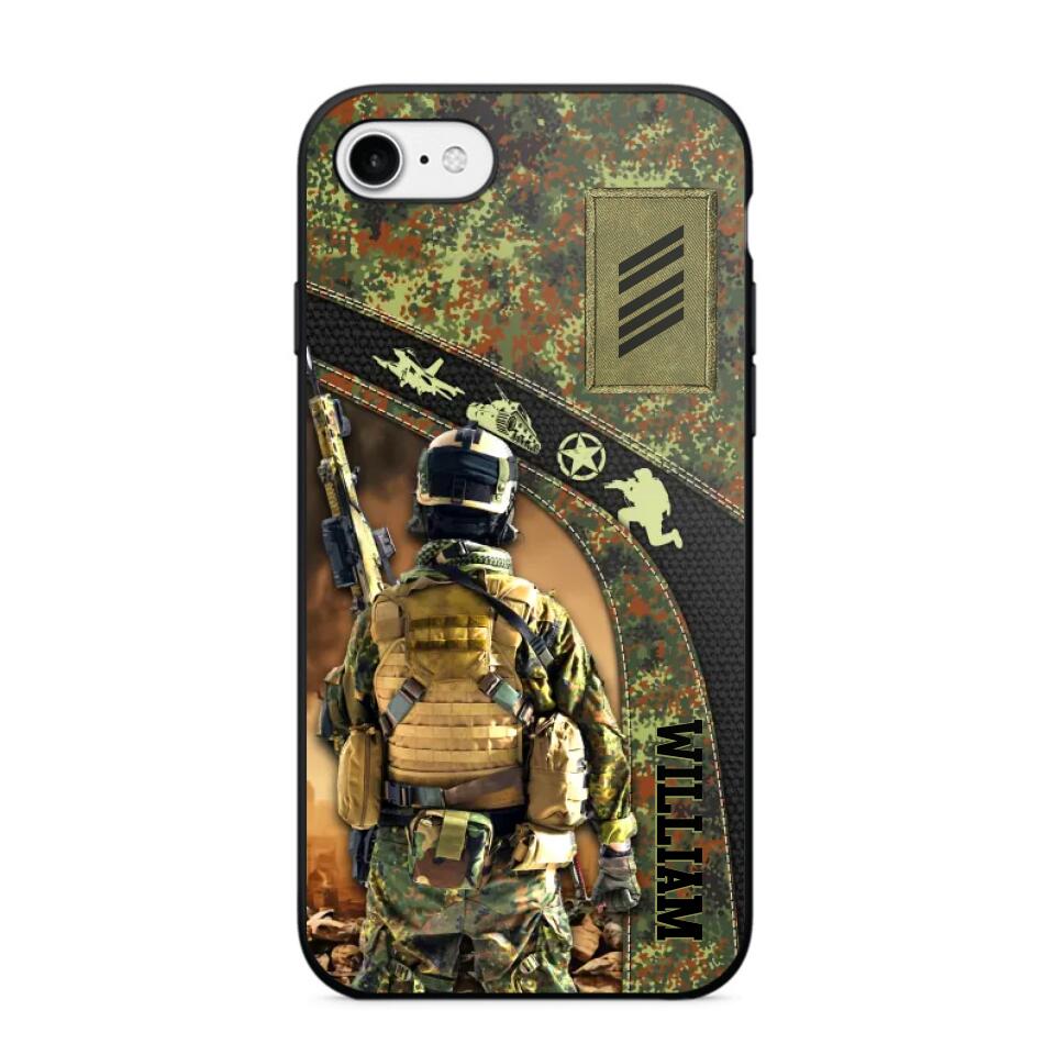 Personalized German Veterans/Soldier Camo Phone Case Printed 22OCT-HQ05