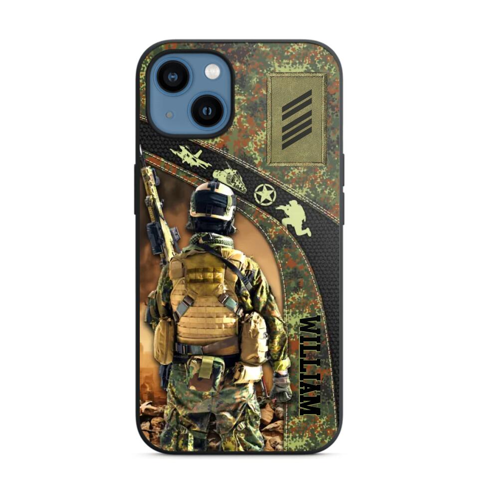 Personalized German Veterans/Soldier Camo Phone Case Printed 22OCT-HQ05