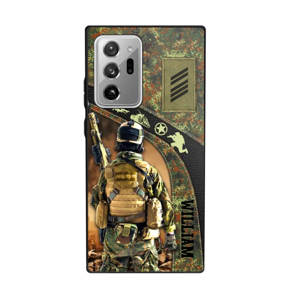 Personalized German Veterans/Soldier Camo Phone Case Printed 22OCT-HQ05