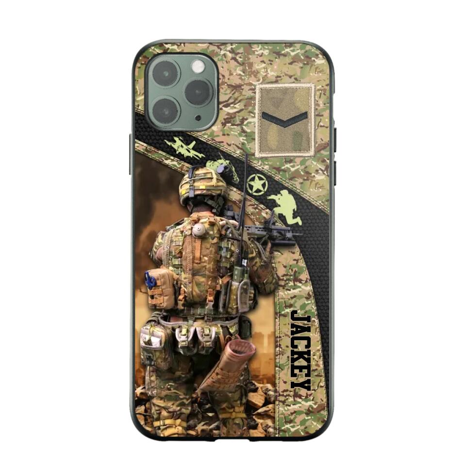 Personalized British Veterans/Soldier Camo Phone Case Printed 22OCT-HQ05