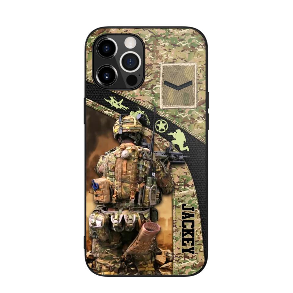 Personalized British Veterans/Soldier Camo Phone Case Printed 22OCT-HQ05