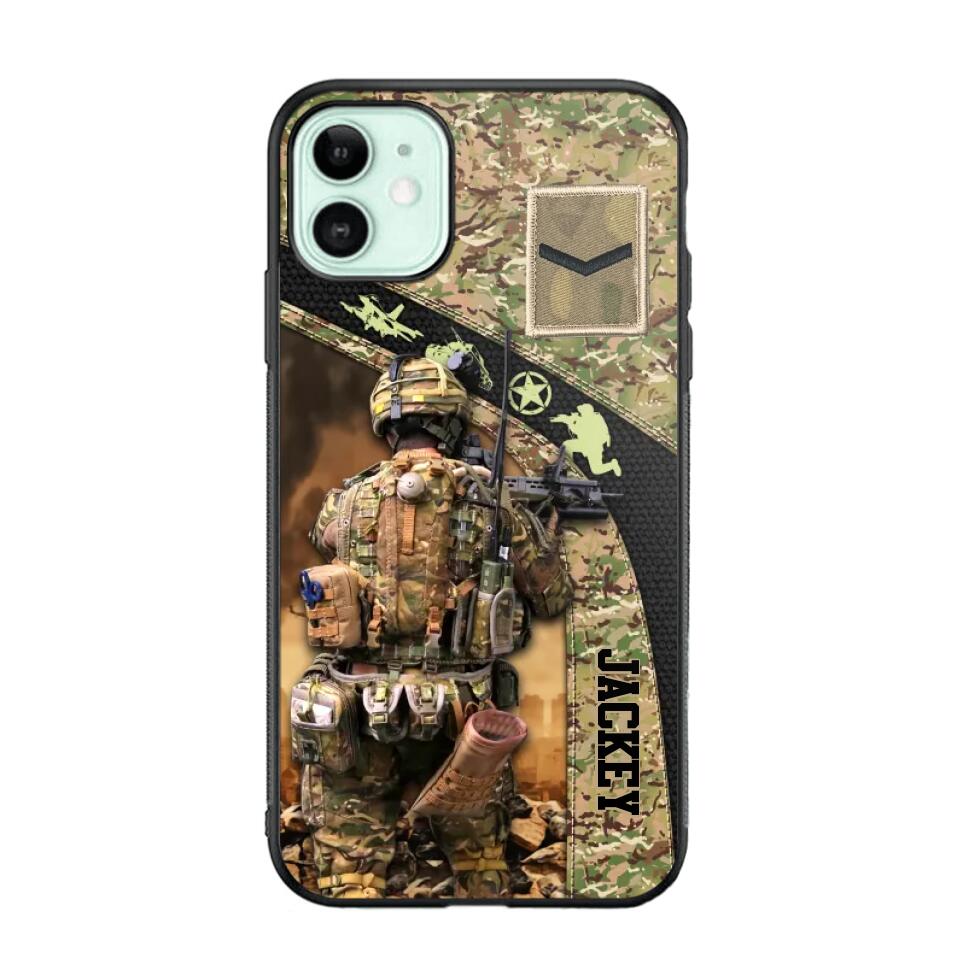 Personalized British Veterans/Soldier Camo Phone Case Printed 22OCT-HQ05