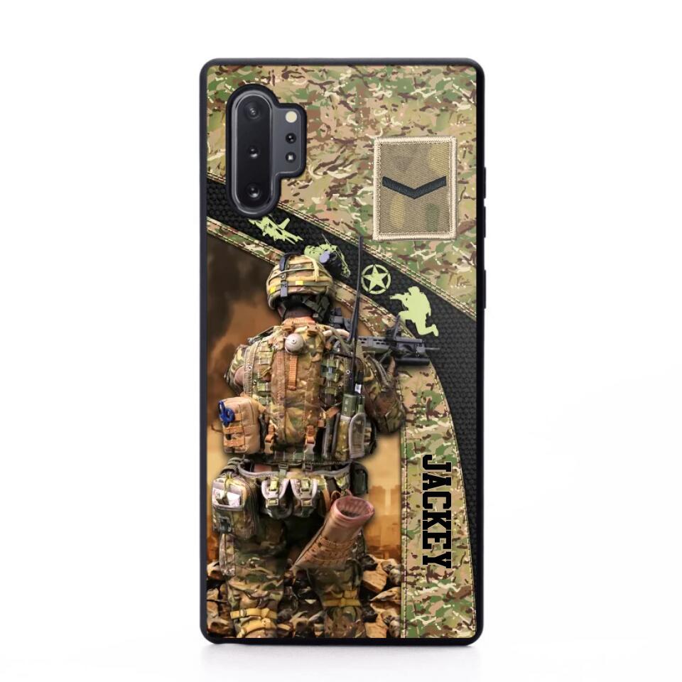 Personalized British Veterans/Soldier Camo Phone Case Printed 22OCT-HQ05