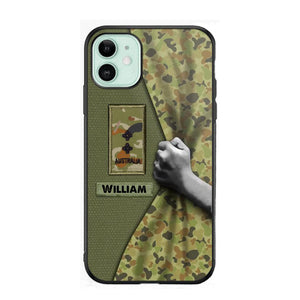 Personalized Australian Veterans/Soldier Camo Phone Case Printed 22OCT-HY06