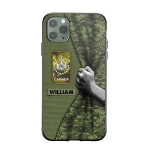 Personalized Canadian Veterans/Soldier Camo Phone Case Printed 22OCT-HY06