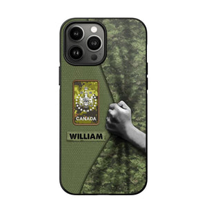 Personalized Canadian Veterans/Soldier Camo Phone Case Printed 22OCT-HY06