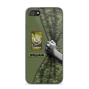 Personalized Canadian Veterans/Soldier Camo Phone Case Printed 22OCT-HY06