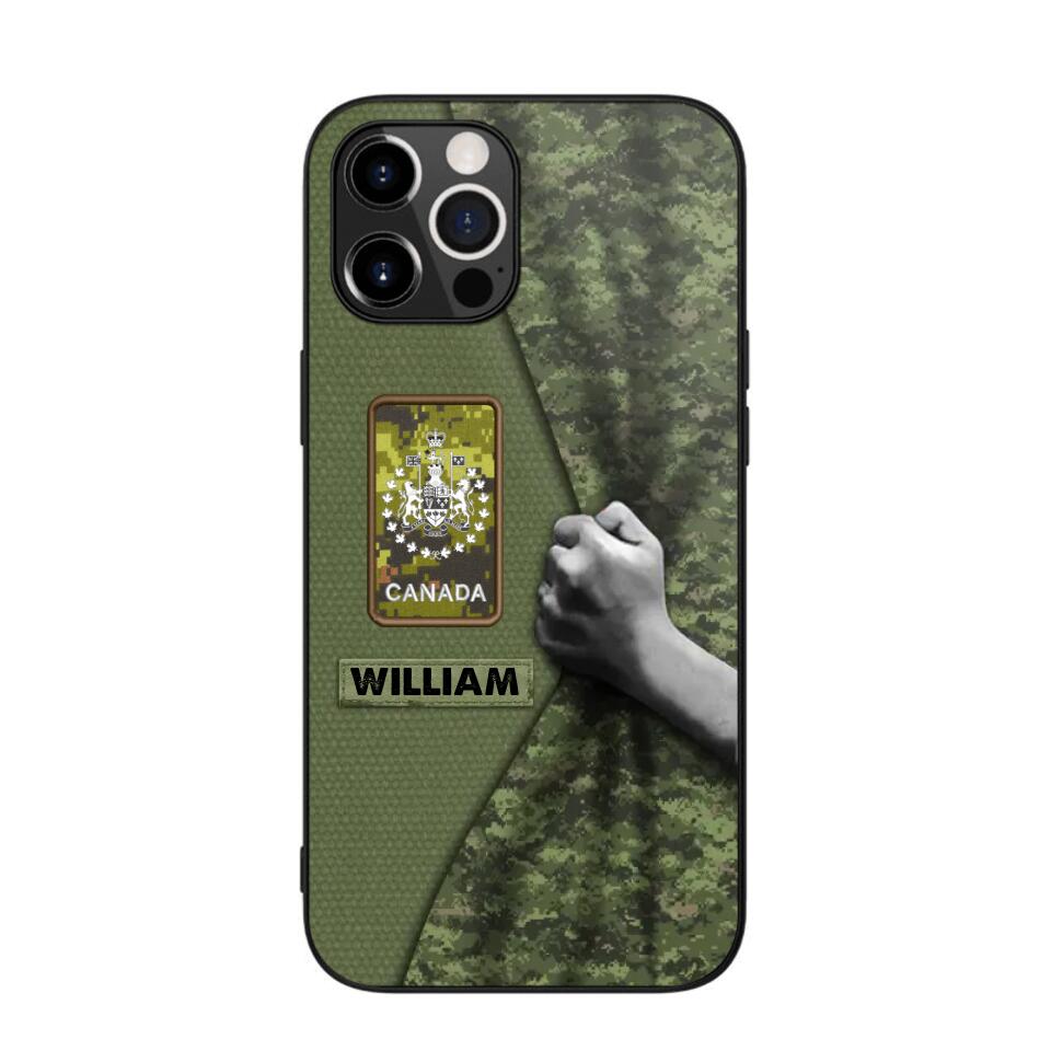 Personalized Canadian Veterans/Soldier Camo Phone Case Printed 22OCT-HY06