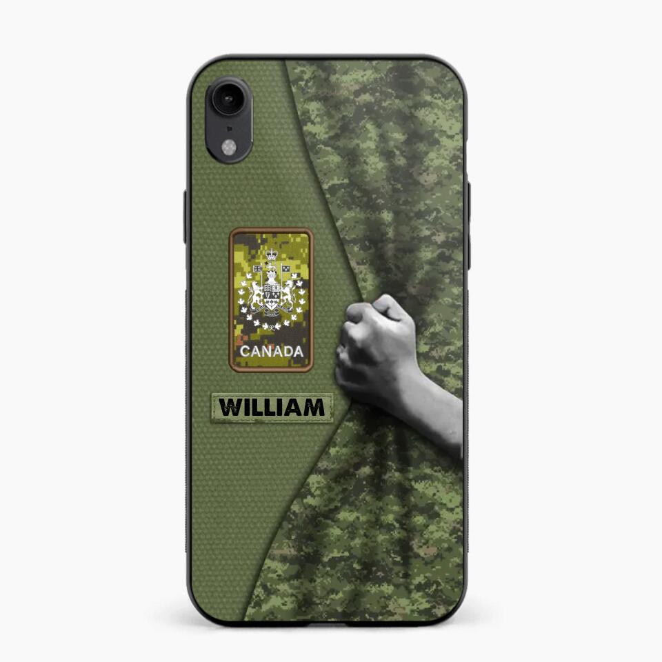 Personalized Canadian Veterans/Soldier Camo Phone Case Printed 22OCT-HY06