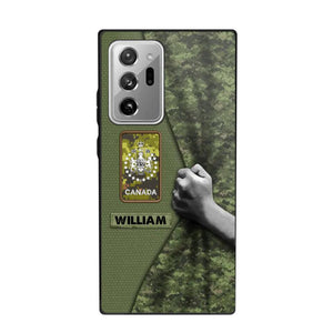 Personalized Canadian Veterans/Soldier Camo Phone Case Printed 22OCT-HY06