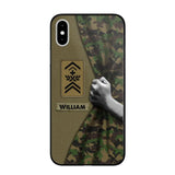 Personalized Swiss Veterans/Soldier Camo Phone Case Printed 22OCT-HY06