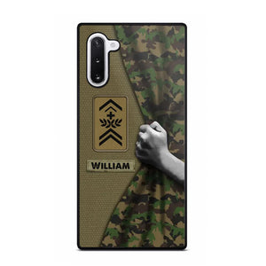 Personalized Swiss Veterans/Soldier Camo Phone Case Printed 22OCT-HY06