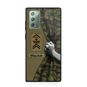 Personalized Swiss Veterans/Soldier Camo Phone Case Printed 22OCT-HY06