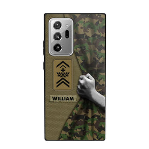 Personalized Swiss Veterans/Soldier Camo Phone Case Printed 22OCT-HY06