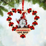 Personalized Grandma Loves Bugs Mom Gifts Kid Name Christmas Acrylic/Plastic Ornament Printed QTHY0710