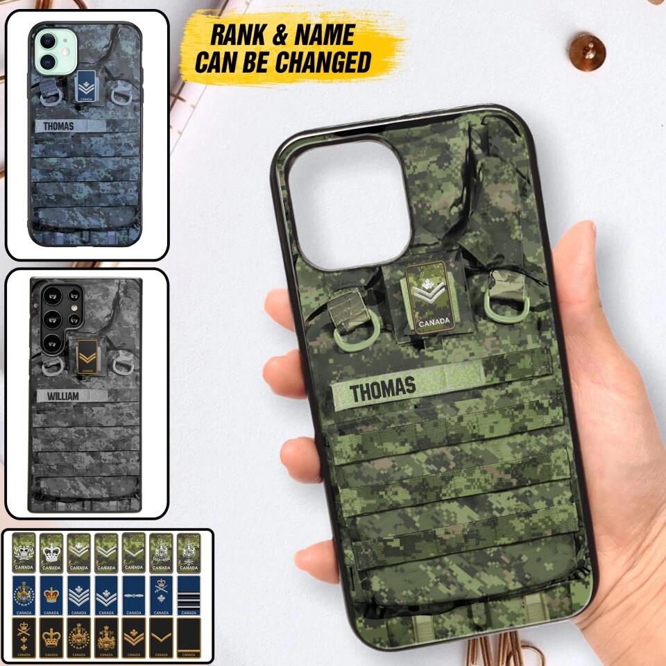 Personalized Canadian Veterans/Soldier Camo Phone Case Printed 22OCT-DT07