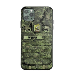 Personalized Canadian Veterans/Soldier Camo Phone Case Printed 22OCT-DT07