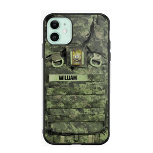 Personalized Canadian Veterans/Soldier Camo Phone Case Printed 22OCT-DT07