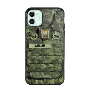 Personalized Canadian Veterans/Soldier Camo Phone Case Printed 22OCT-DT07