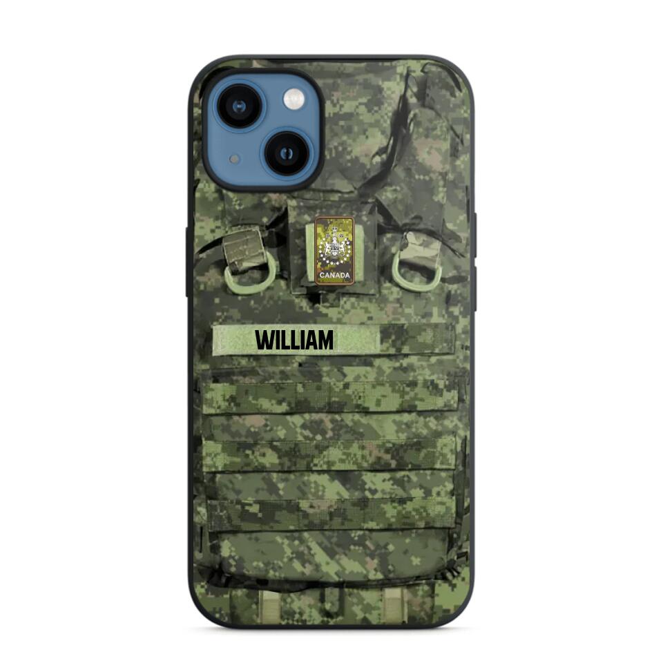 Personalized Canadian Veterans/Soldier Camo Phone Case Printed 22OCT-DT07