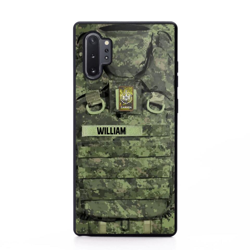 Personalized Canadian Veterans/Soldier Camo Phone Case Printed 22OCT-DT07