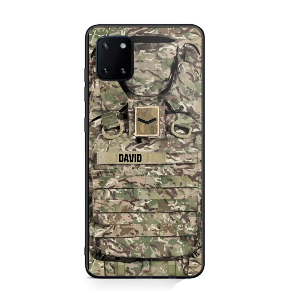 Personalized British Veterans/Soldier Camo Phone Case Printed 22OCT-DT07