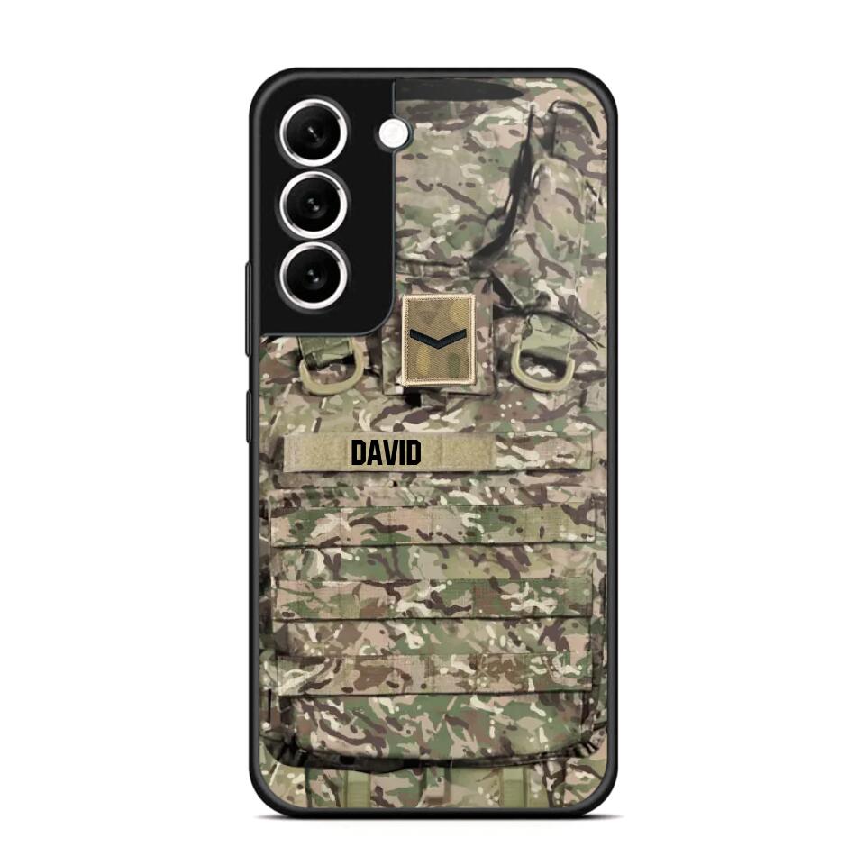 Personalized British Veterans/Soldier Camo Phone Case Printed 22OCT-DT07