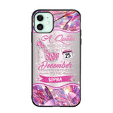 Personalized A Queen Was Born In December Sparkling Color Phone Case Printed 22OCT-HQ07