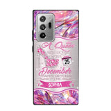 Personalized A Queen Was Born In December Sparkling Color Phone Case Printed 22OCT-HQ07