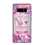 Personalized A Queen Was Born In December Sparkling Color Phone Case Printed 22OCT-HQ07