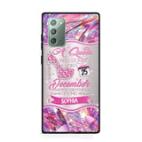 Personalized A Queen Was Born In December Sparkling Color Phone Case Printed 22OCT-HQ07