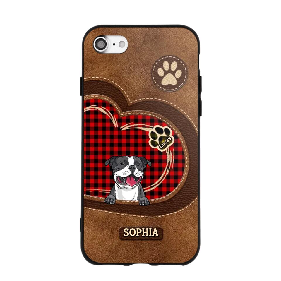 Personalized Dog Lover Caro Color Phone Case Printed 22OCT-MA10