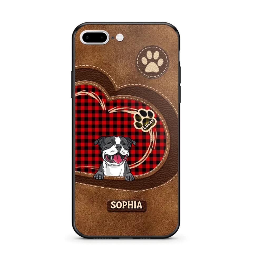 Personalized Dog Lover Caro Color Phone Case Printed 22OCT-MA10