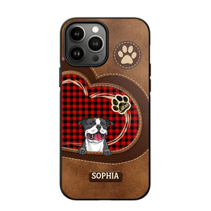 Personalized Dog Lover Caro Color Phone Case Printed 22OCT-MA10