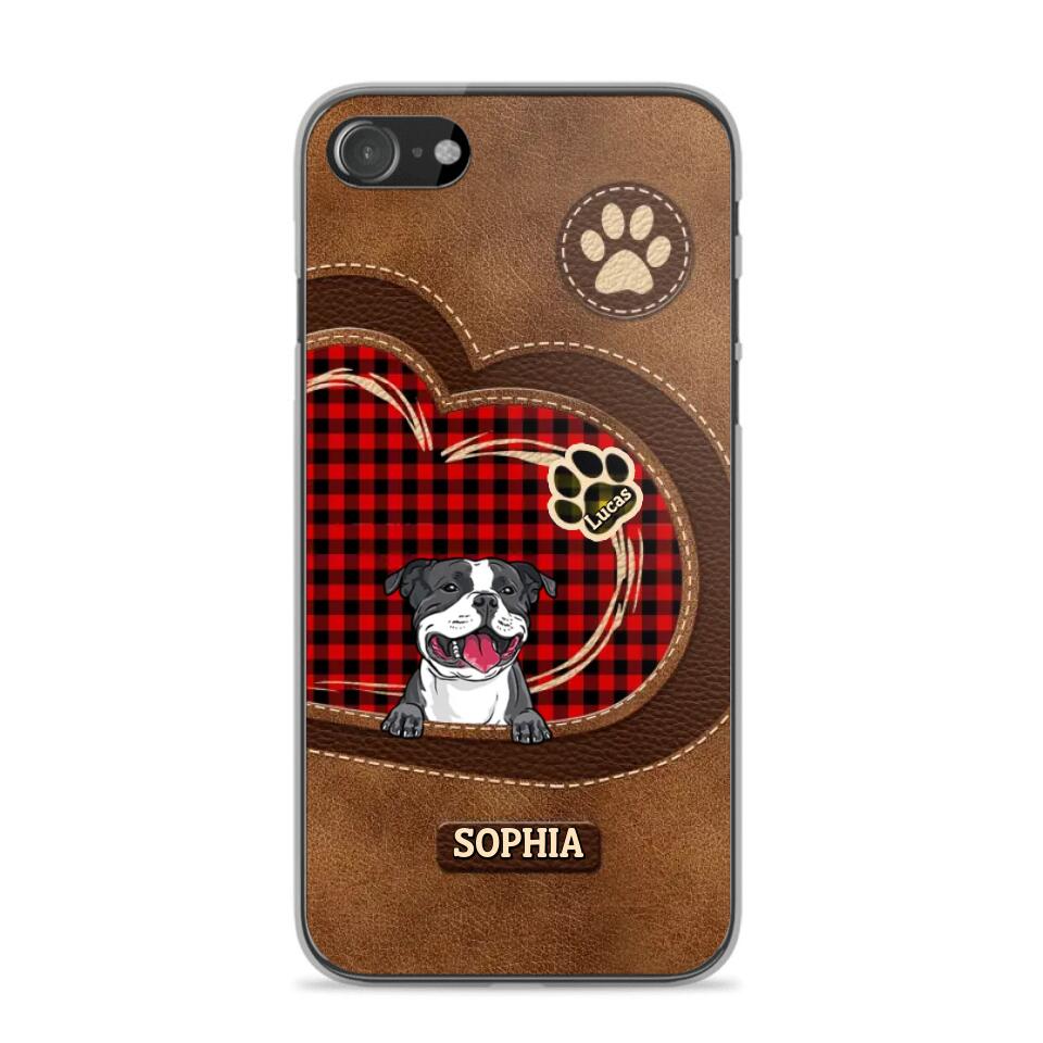 Personalized Dog Lover Caro Color Phone Case Printed 22OCT-MA10